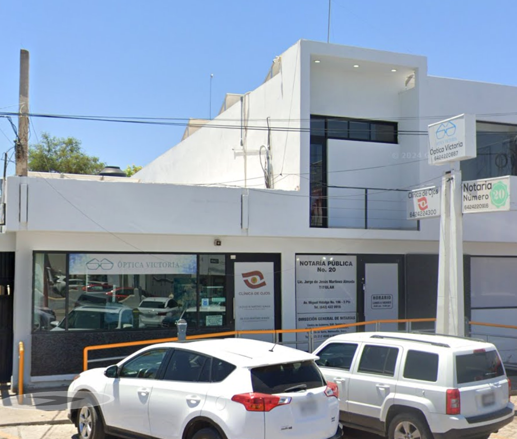 Fachada de Óptica Victoria en Av. Hidalgo #106 Poniente, Navojoa, Sonora